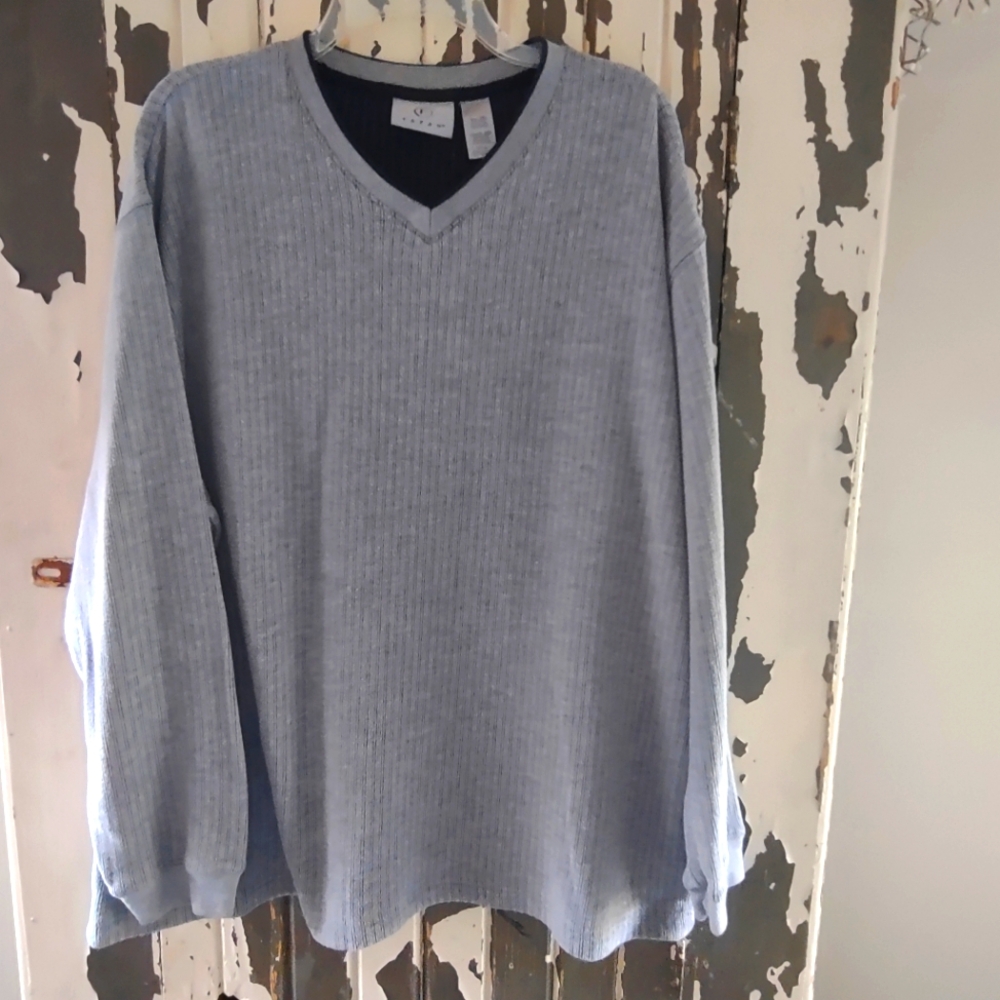 2 XL V NECK GRAY BY FARAH